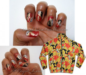 did some Versace inspired NailArt today The LeopardPrint was the