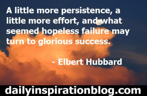 Elbert Hubbard quotes persistence quotes