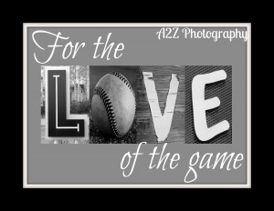 ... For the love of the game Photo Print. Perfect for any Baseball fan