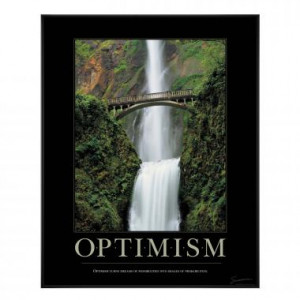 Optimism Waterfall Motivational Poster