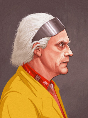 Doc Emmett Brown (Christopher Lloyd) from Back to the Future by Mike ...