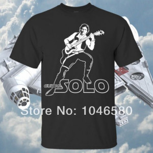 new 2014 design men t shirt HAN SOLO Guitar T Shirt STAR WARS Movie