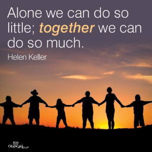 Alone and together Helen Keller