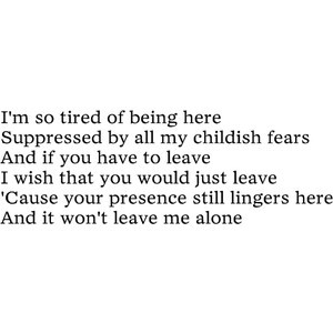 Evanescence My Immortal Quotes