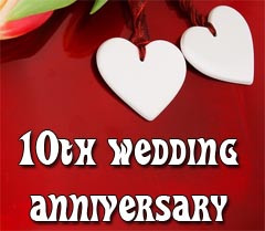 10th Wedding Anniversary Wishes for Her and Him