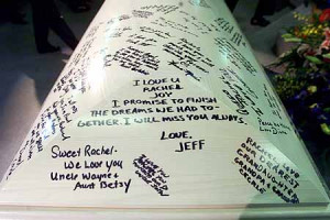 Rachel's signed casket
