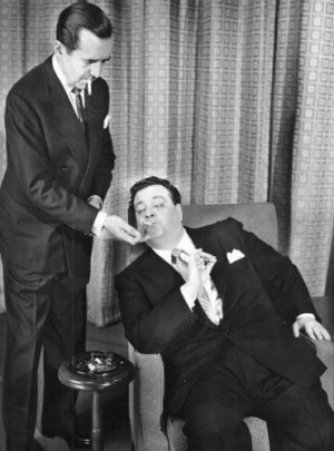 Jackie Gleason and Edward R. Murrow when Gleason was the subject of ...