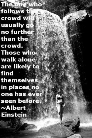 Quotes About Life Ments Albert Einstein Follow The Crowd