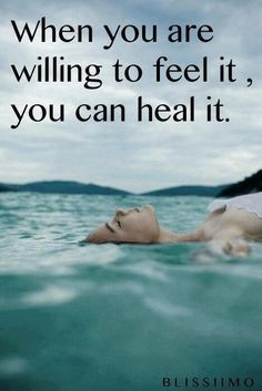 Allowing emotions is healthy~ working through emotions is love of self ...