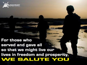 Memorial Day Salute from Blackheart International