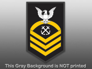Navy Rank Chief Petty Officer Sticker - decal emblem US