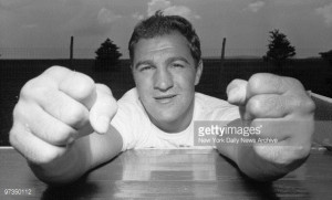 Rocky Marciano at his training camp in Grossinger, N.Y. : News Photo