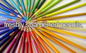 freshly sharpened pencils ♥