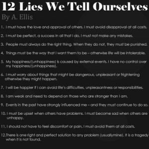 12 Lies We Tell Ourselves | Albert Ellis