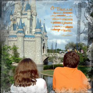 Disney Scrapbok Page Layout by Sharon - Cinderella's Castle