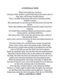 Football Mom Prayer