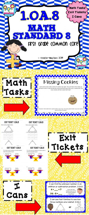 unknown number with addition and subtraction. Math tasks, exit tickets ...