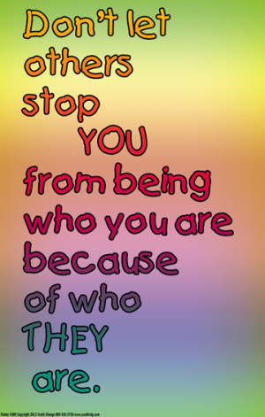 ... 289- School Poster with Message, Quote for Students: Don't Let Others