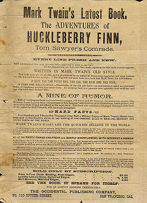 promotional flyer for Adventures of Hucklebe...