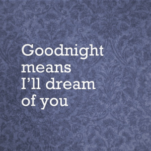good-night means i’ll dream of you