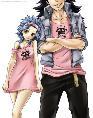 Levy McGarden and Gajeel Redfox (Gale) from Fairy Tail