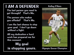 Soccer Poster Kelley O'Hara Olympic Champion Photo Quote Fan Wall Art ...