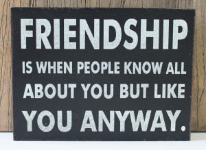 Friendship Wood Block Sign