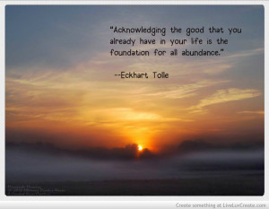Eckhart Tolle Gratitude Quote