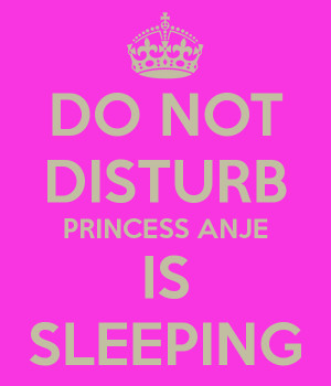 Do Not Disturb Sleeping