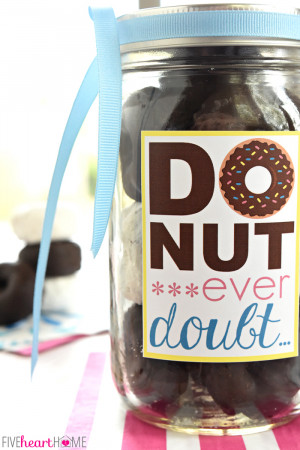 Teacher Appreciation * Donuts & Coffee Mason Jar Gift Idea * Free ...