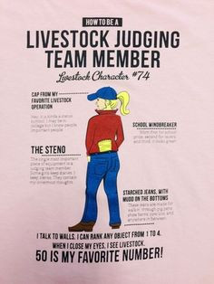 Livestock Show Girl Quotes Livestock judging team girl