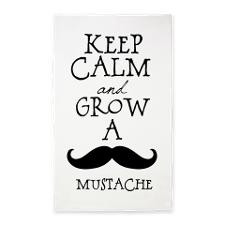 Keep Calm and Mustache 3'x5' Area Rug for