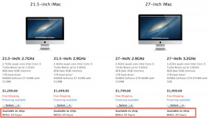 iMac Shipping Estimates Improve to 'Within 24 Hours' in Apple's North ...