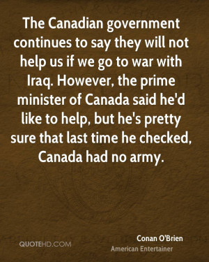 Conan O'Brien War Quotes