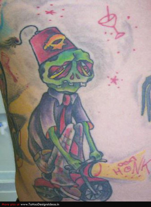 funny shriner zombie tattoo