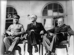 and Winston Churchill meet at the Tehran