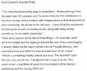 Home Kurt Cobain Suicide...