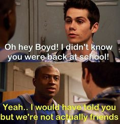 Boyd and stiles. Teen wolf More