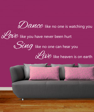 Dance-Like-No-One-is-Watching-Wall-Art-Sticker-Mural-Quote-Easy-Peel ...