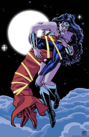 Wonder Woman and Superman by Samuel-Hunter
