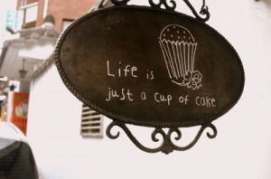 cafe, cake, cupcake, cute, love, quote