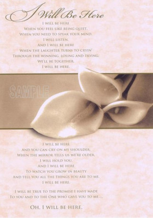 Wedding Program Cover: LILY I will be here