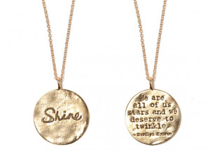 Shine Necklace with Marilyn Monroe Quote // Heartfelt By Foxy // $30