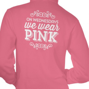 on wednesdays we wear pink quote in black