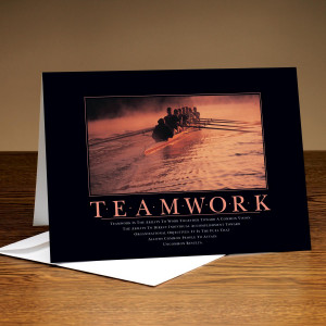 Teamwork Rowers 25-Pack Greeting Cards