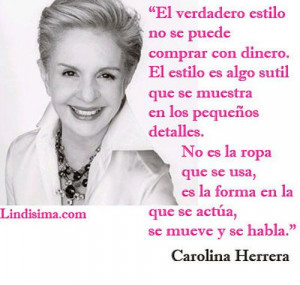 Carolina Herrera.