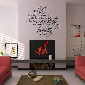 ... Not Measured By The Breaths We Take Wall Stickers Life Quotes Wall Art