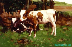 New arrival famous cow paintings on canvas