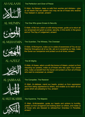 allah names with meaning