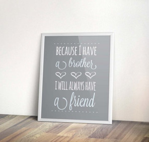 Brother Quote INSTANT download Nursery brother by PrintableHome, $5.00